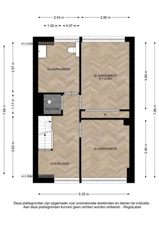 Floorplan - Gooierstraat 22, 7416 XC Deventer